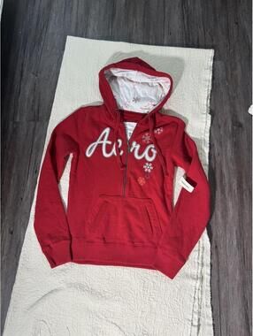 y2k deadstock aeropostale quarter zip up hooded jacket